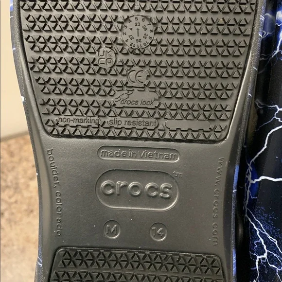 Electric / Lightening Blue and Black Crocs